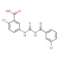 2-chloro-5-({[(3-chlorophenyl)formamido]methanethioyl}amino)benzoic acid