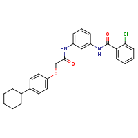 2-chloro-N-{3-[2-(4-cyclohexylphenoxy)acetamido]phenyl}benzamide