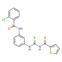 2-chloro-N-(3-{[(thiophen-2-ylformamido)methanethioyl]amino}phenyl)benzamide