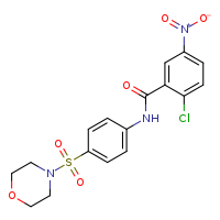 2-chloro-N-[4-(morpholine-4-sulfonyl)phenyl]-5-nitrobenzamide