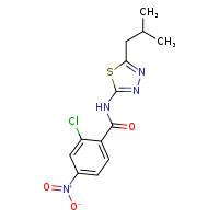2-chloro-N-[5-(2-methylpropyl)-1,3,4-thiadiazol-2-yl]-4-nitrobenzamide
