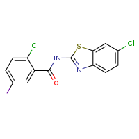 2-chloro-N-(6-chloro-1,3-benzothiazol-2-yl)-5-iodobenzamide