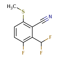 2-(difluoromethyl)-3-fluoro-6-(methylsulfanyl)benzonitrile