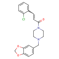 (2E)-1-[4-(2H-1,3-benzodioxol-5-ylmethyl)piperazin-1-yl]-3-(2-chlorophenyl)prop-2-en-1-one