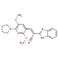 (2E)-2-(1H-1,3-benzodiazol-2-yl)-3-[2,5-dimethoxy-4-(pyrrolidin-1-yl)phenyl]prop-2-enenitrile