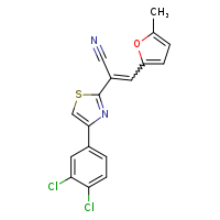 (2E)-2-[4-(3,4-dichlorophenyl)-1,3-thiazol-2-yl]-3-(5-methylfuran-2-yl)prop-2-enenitrile