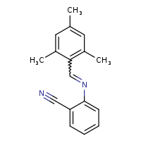 2-[(E)-[(2,4,6-trimethylphenyl)methylidene]amino]benzonitrile