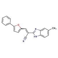 (2E)-2-(5-methyl-1H-1,3-benzodiazol-2-yl)-3-(5-phenylfuran-2-yl)prop-2-enenitrile