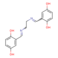 2-[(E)-({2-[(E)-[(2,5-dihydroxyphenyl)methylidene]amino]ethyl}imino)methyl]benzene-1,4-diol