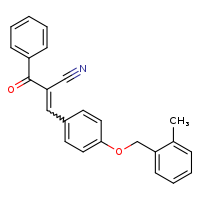 (2E)-2-[(E)-benzoyl]-3-{4-[(2-methylphenyl)methoxy]phenyl}prop-2-enenitrile