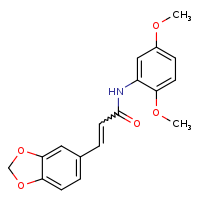 (2E)-3-(2H-1,3-benzodioxol-5-yl)-N-(2,5-dimethoxyphenyl)prop-2-enamide