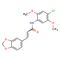 (2E)-3-(2H-1,3-benzodioxol-5-yl)-N-(4-chloro-2,5-dimethoxyphenyl)prop-2-enamide