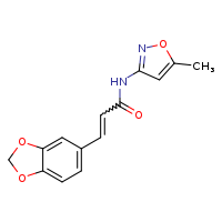 (2E)-3-(2H-1,3-benzodioxol-5-yl)-N-(5-methyl-1,2-oxazol-3-yl)prop-2-enamide