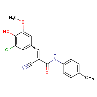(2E)-3-(3-chloro-4-hydroxy-5-methoxyphenyl)-2-cyano-N-(4-methylphenyl)prop-2-enamide