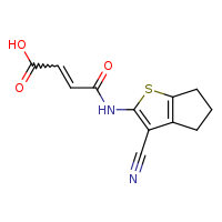 (2E)-3-({3-cyano-4H,5H,6H-cyclopenta[b]thiophen-2-yl}carbamoyl)prop-2-enoic acid