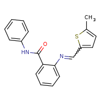 2-[(E)-[(5-methylthiophen-2-yl)methylidene]amino]-N-phenylbenzamide