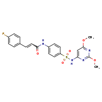 (2E)-N-{4-[(2,6-dimethoxypyrimidin-4-yl)sulfamoyl]phenyl}-3-(4-fluorophenyl)prop-2-enamide