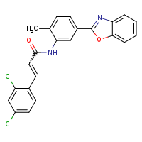 (2E)-N-[5-(1,3-benzoxazol-2-yl)-2-methylphenyl]-3-(2,4-dichlorophenyl)prop-2-enamide