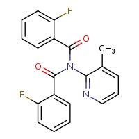2-fluoro-N-(2-fluorobenzoyl)-N-(3-methylpyridin-2-yl)benzamide