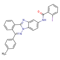 2-iodo-N-[8-(4-methylphenyl)-9,10,17-triazatetracyclo[8.7.0.0²,?.0¹¹,¹?]heptadeca-1(17),2(7),3,5,8,11,13,15-octaen-14-yl]benzamide