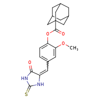 2-methoxy-4-{[(4E)-5-oxo-2-sulfanylideneimidazolidin-4-ylidene]methyl}phenyl adamantane-1-carboxylate