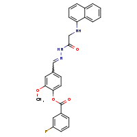 2-methoxy-4-[(E)-{[2-(naphthalen-1-ylamino)acetamido]imino}methyl]phenyl 3-fluorobenzoate
