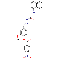 2-methoxy-4-[(E)-{[2-(naphthalen-1-ylamino)acetamido]imino}methyl]phenyl 4-nitrobenzoate