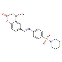 2-methoxy-4-[(E)-{[4-(piperidine-1-sulfonyl)phenyl]imino}methyl]phenyl acetate