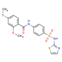 2-methoxy-4-(methylsulfanyl)-N-{4-[(1,3-thiazol-2-yl)sulfamoyl]phenyl}benzamide