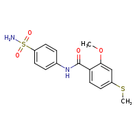 2-methoxy-4-(methylsulfanyl)-N-(4-sulfamoylphenyl)benzamide