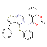 2-methoxy-N-[2-({5-phenylthieno[2,3-d]pyrimidin-4-yl}sulfanyl)phenyl]benzamide