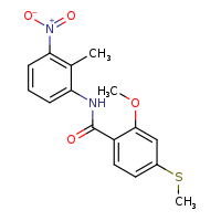 2-methoxy-N-(2-methyl-3-nitrophenyl)-4-(methylsulfanyl)benzamide