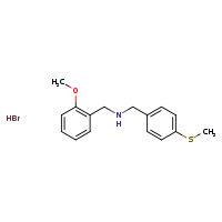 [(2-methoxyphenyl)methyl]({[4-(methylsulfanyl)phenyl]methyl})amine hydrobromide
