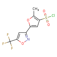 2-methyl-5-[5-(trifluoromethyl)-1,2-oxazol-3-yl]furan-3-sulfonyl chloride