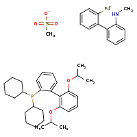 [2'-(methylamino)-[1,1'-biphenyl]-2-yl]palladiumylium dicyclohexyl({2',6'-diisopropoxy-[1,1'-biphenyl]-2-yl})phosphane mesylate