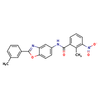 2-methyl-N-[2-(3-methylphenyl)-1,3-benzoxazol-5-yl]-3-nitrobenzamide