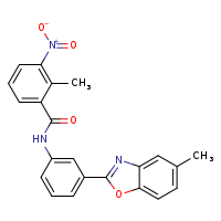 2-methyl-N-[3-(5-methyl-1,3-benzoxazol-2-yl)phenyl]-3-nitrobenzamide