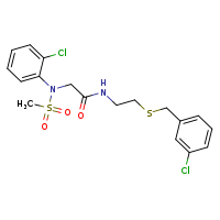 2-[N-(2-chlorophenyl)methanesulfonamido]-N-(2-{[(3-chlorophenyl)methyl]sulfanyl}ethyl)acetamide