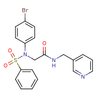 2-[N-(4-bromophenyl)benzenesulfonamido]-N-(pyridin-3-ylmethyl)acetamide