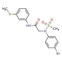 2-[N-(4-bromophenyl)methanesulfonamido]-N-[3-(methylsulfanyl)phenyl]acetamide