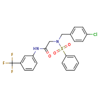 2-{N-[(4-chlorophenyl)methyl]benzenesulfonamido}-N-[3-(trifluoromethyl)phenyl]acetamide