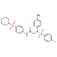 2-[N-(4-methylphenyl)-4-fluorobenzenesulfonamido]-N-[4-(piperidine-1-sulfonyl)phenyl]acetamide