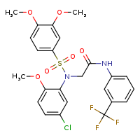 2-[N-(5-chloro-2-methoxyphenyl)-3,4-dimethoxybenzenesulfonamido]-N-[3-(trifluoromethyl)phenyl]acetamide