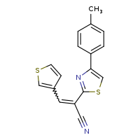 (2Z)-2-[4-(4-methylphenyl)-1,3-thiazol-2-yl]-3-(thiophen-3-yl)prop-2-enenitrile