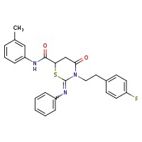 (2Z)-3-[2-(4-fluorophenyl)ethyl]-N-(3-methylphenyl)-4-oxo-2-(phenylimino)-1,3-thiazinane-6-carboxamide