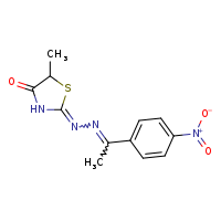 (2Z)-5-methyl-2-[(2E)-2-[1-(4-nitrophenyl)ethylidene]hydrazin-1-ylidene]-1,3-thiazolidin-4-one