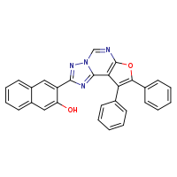 3-{11,12-diphenyl-10-oxa-3,5,6,8-tetraazatricyclo[7.3.0.0²,?]dodeca-1(9),2,4,7,11-pentaen-4-yl}naphthalen-2-ol