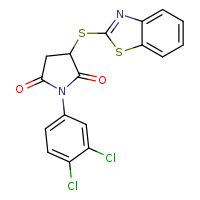 3-(1,3-benzothiazol-2-ylsulfanyl)-1-(3,4-dichlorophenyl)pyrrolidine-2,5-dione