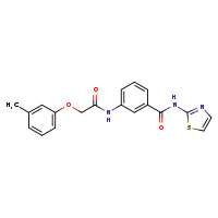 3-[2-(3-methylphenoxy)acetamido]-N-(1,3-thiazol-2-yl)benzamide