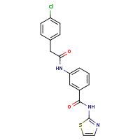3-[2-(4-chlorophenyl)acetamido]-N-(1,3-thiazol-2-yl)benzamide